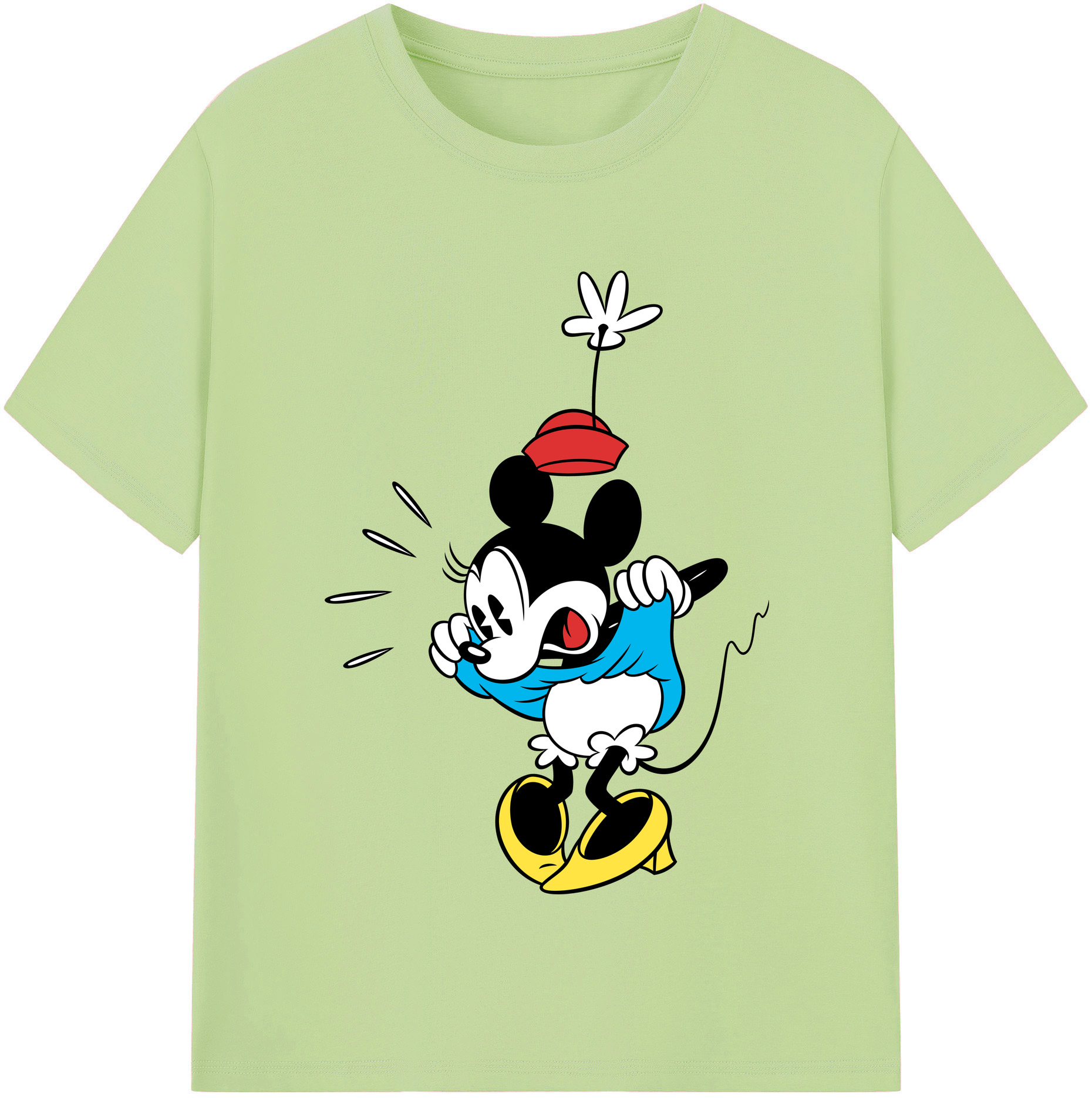 （画像用） ミッキーマウス Mickey Mouse 綿100％半袖Tシャツ（フロントプリント）